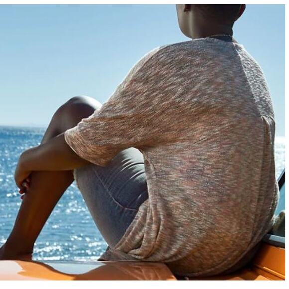 Torrid Coastalcore Faux Wrap Top Pastel Coquette Lightweight Knit NWT Size 10/12 - Picture 1 of 8